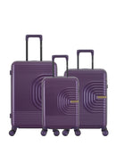 Lot de 3 Valises Rigides Taille Moyenne, Cabine et Cabine XS CELIA