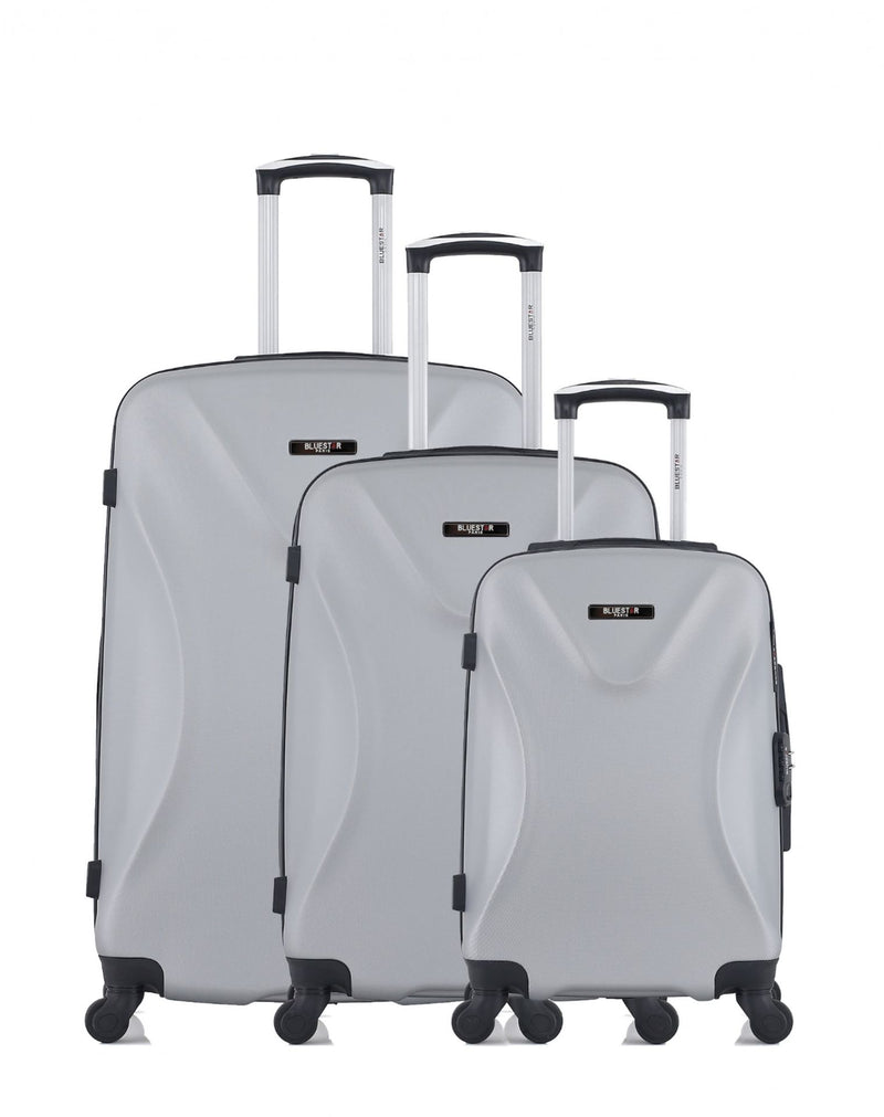 BLUESTAR - Set de 3 Valises GARIBALDI 75 cm 4 Roues