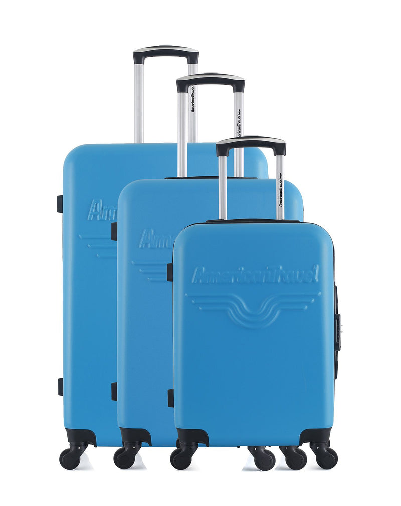 AMERICAN TRAVEL - SET DE 3 ABS CHELSEA 4 Roues