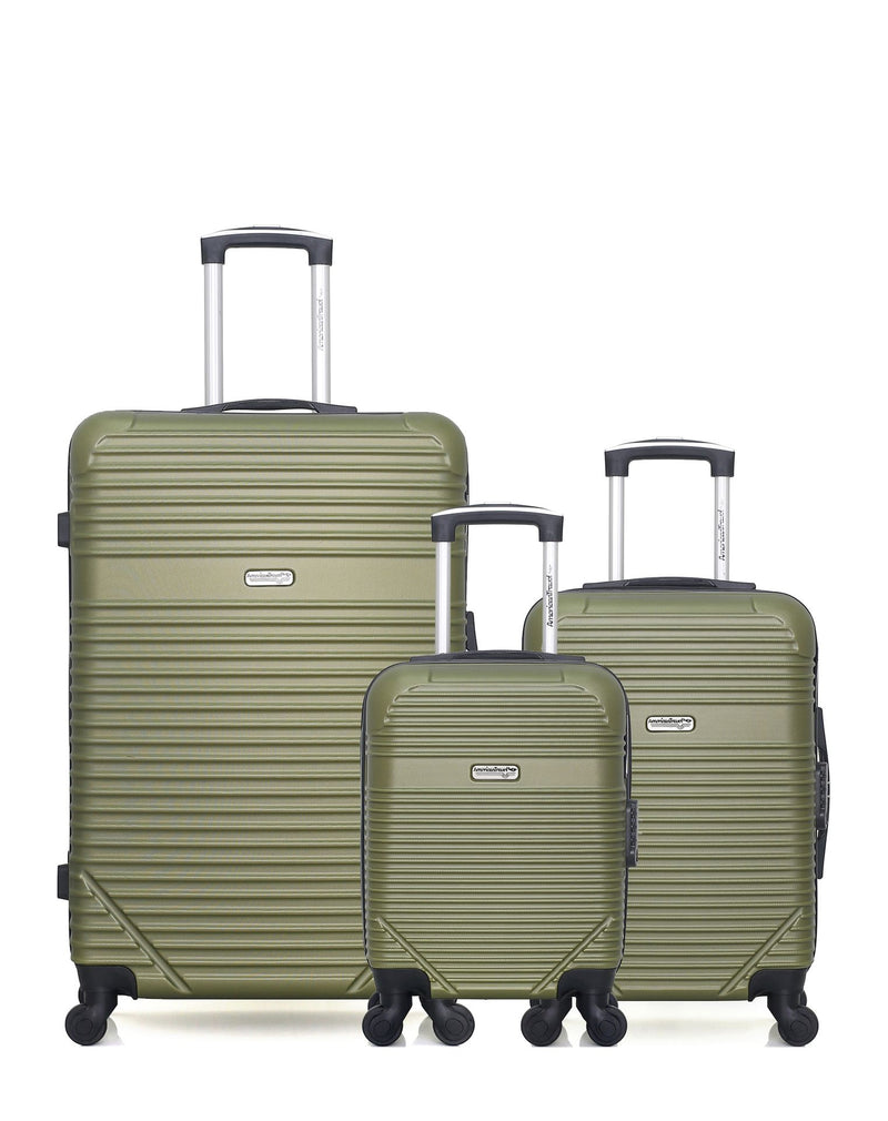 AMERICAN TRAVEL - Lot de 3 - Valises grand format, cabine et cabine XXS MEMPHIS