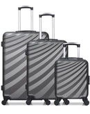 WAVE PARIS - Lot de 3 - Valises grand format, weekend et cabine XXS DANUBE