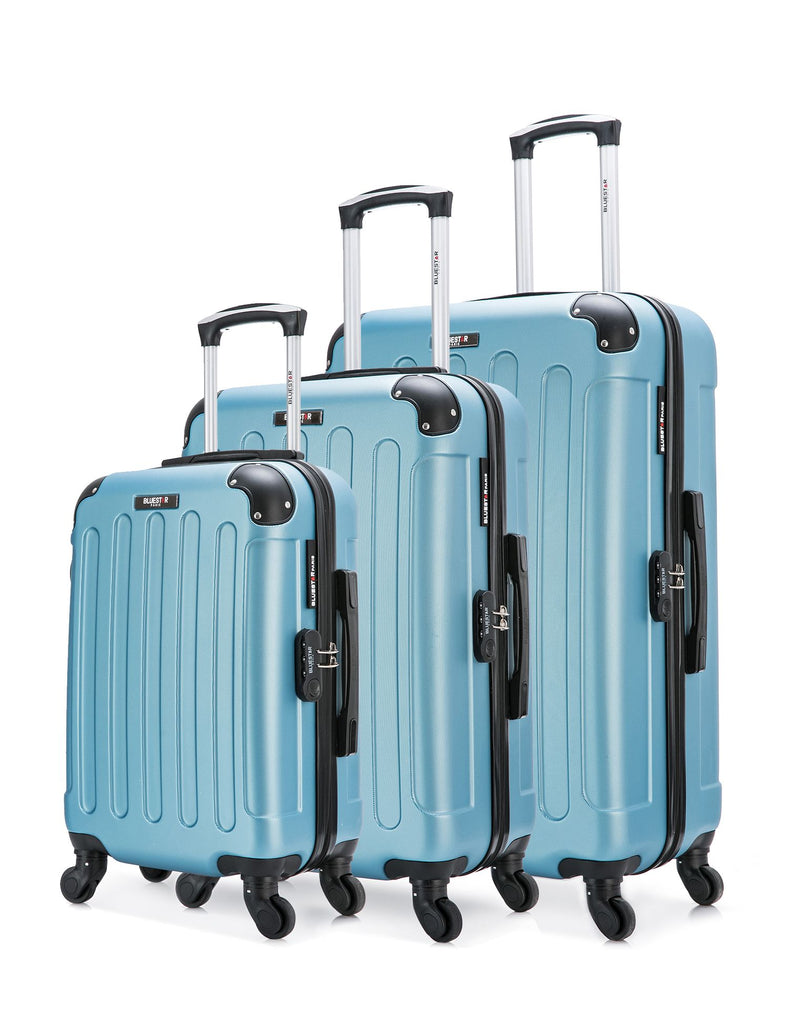 BLUESTAR - Set de 3 Valises MADRID 75 cm 4 Roues