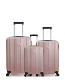 Lot de 3 Valises Rigides Grand Format, Taille Moyenne et Cabine ATLANTA