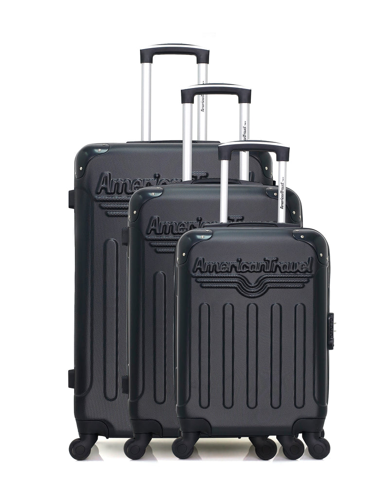 AMERICAN TRAVEL - Set de 3 Valises HARLEM-A 70 cm 4 Roues