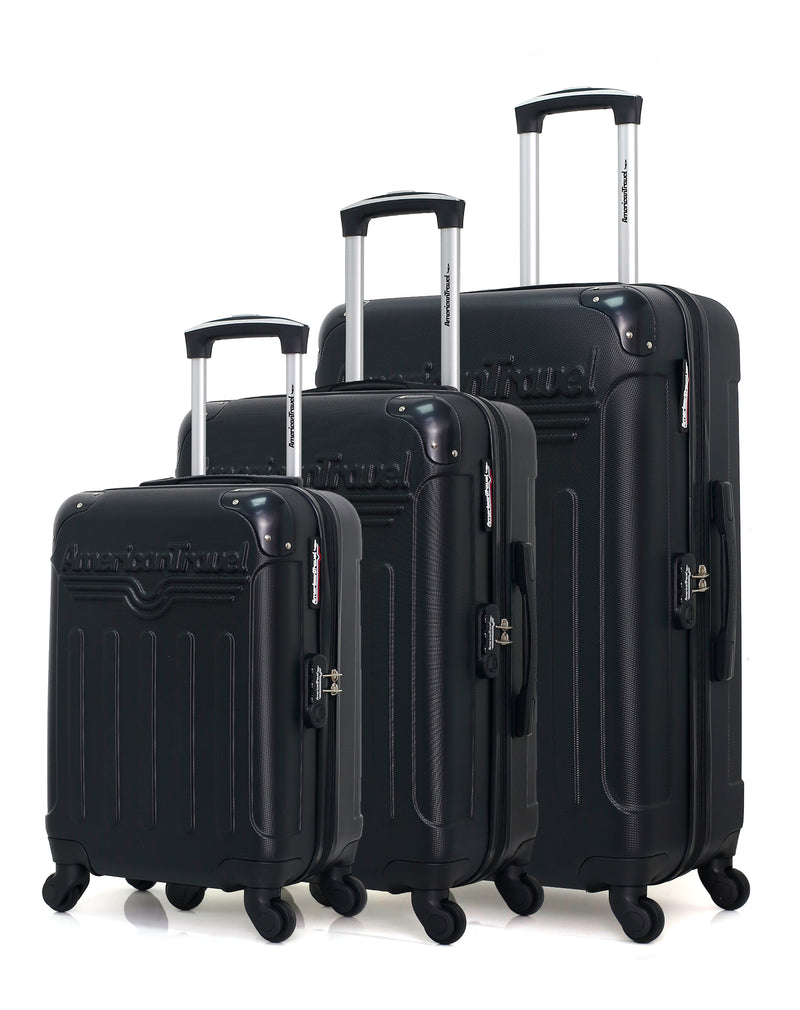 AMERICAN TRAVEL - Set de 3 Valises HARLEM-A 70 cm 4 Roues
