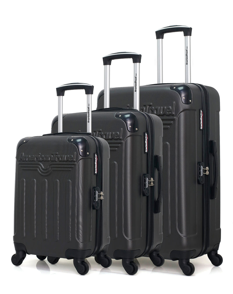 AMERICAN TRAVEL - Set de 3 Valises HARLEM-A 70 cm 4 Roues
