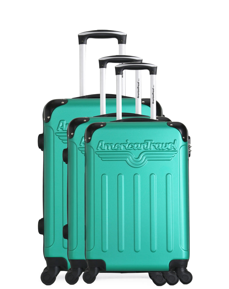 AMERICAN TRAVEL - Set de 3 Valises HARLEM-A 70 cm 4 Roues