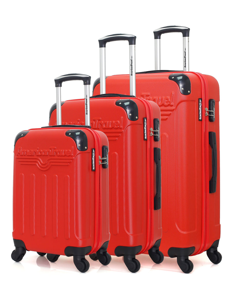 AMERICAN TRAVEL - Set de 3 Valises HARLEM-A 70 cm 4 Roues