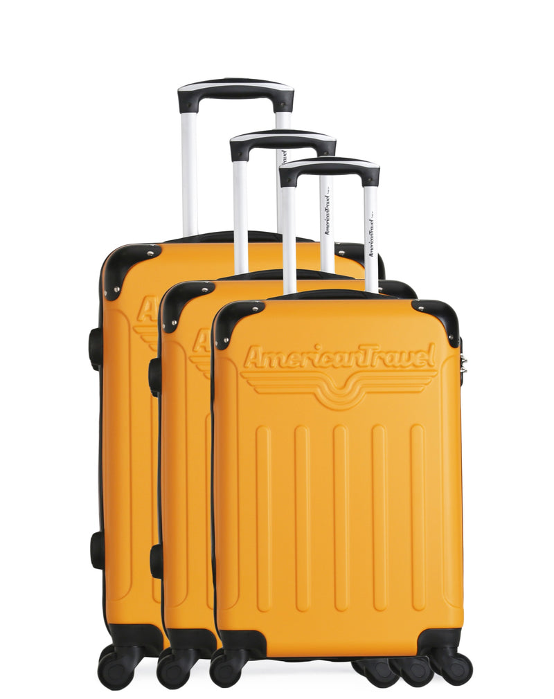 AMERICAN TRAVEL - Set de 3 Valises HARLEM-A 70 cm 4 Roues