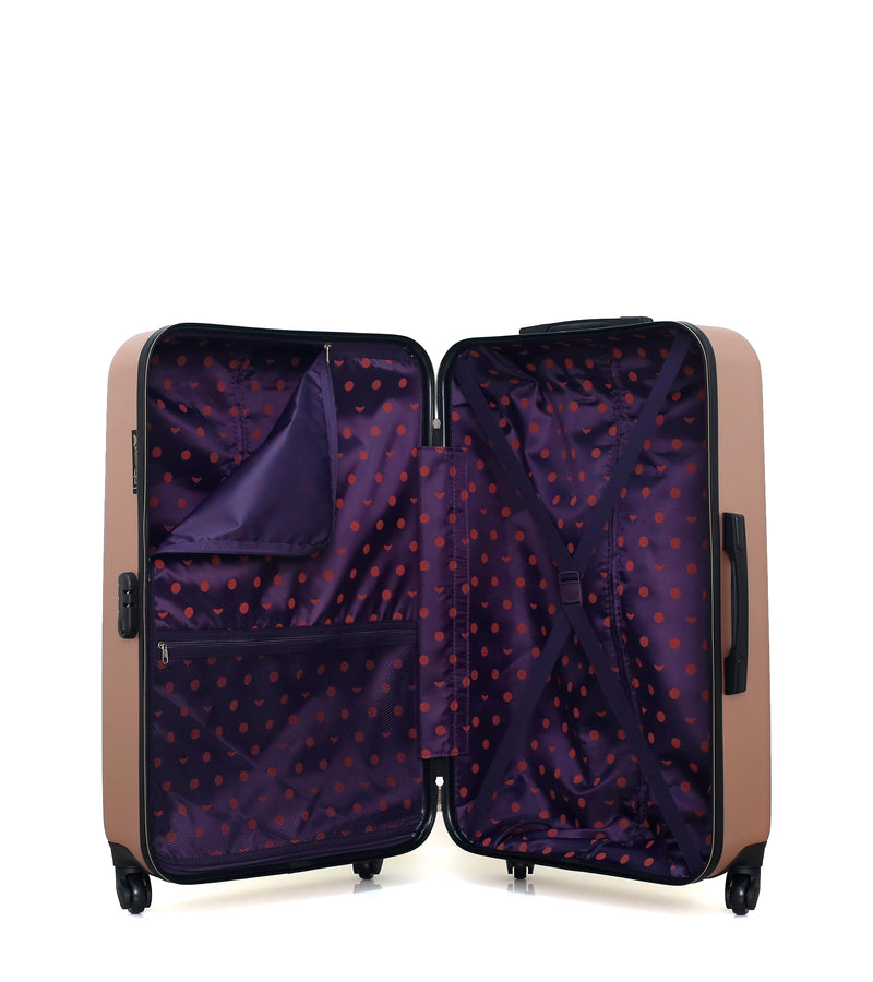Lot de 3 - Valises grand format, weekend et vanity ELEONOR