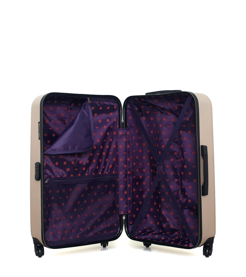 Lot de 3 - Valises grand format, weekend et vanity ELEONOR