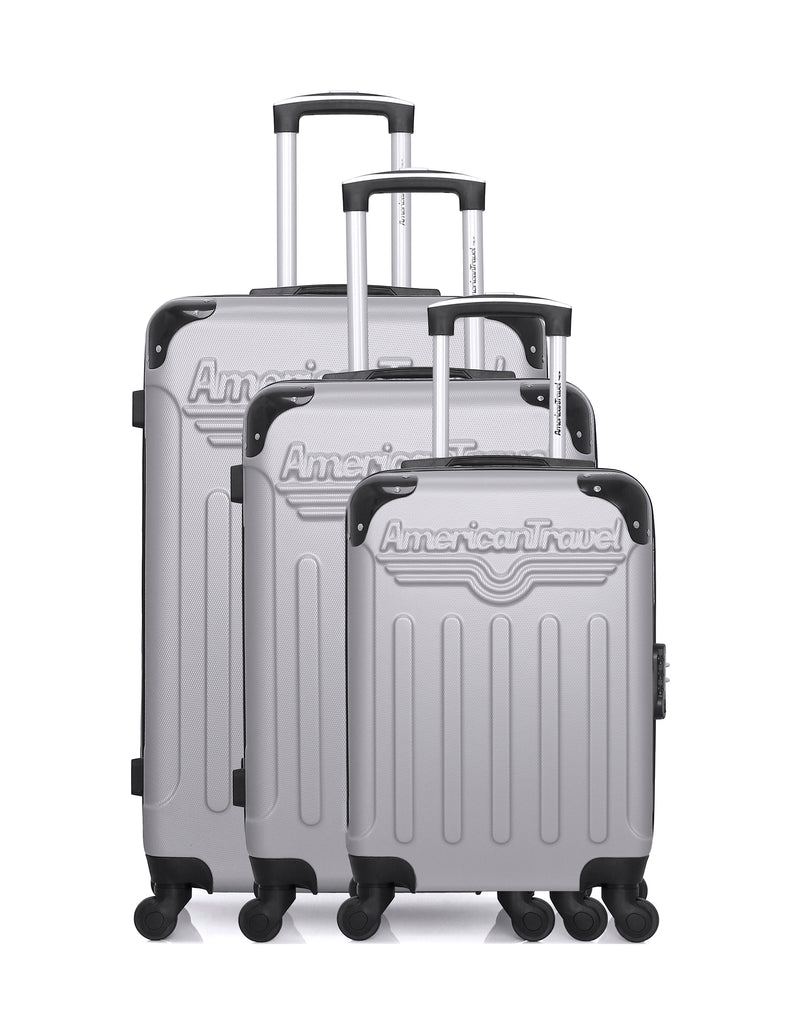 AMERICAN TRAVEL - Set de 3 Valises HARLEM-A 70 cm 4 Roues