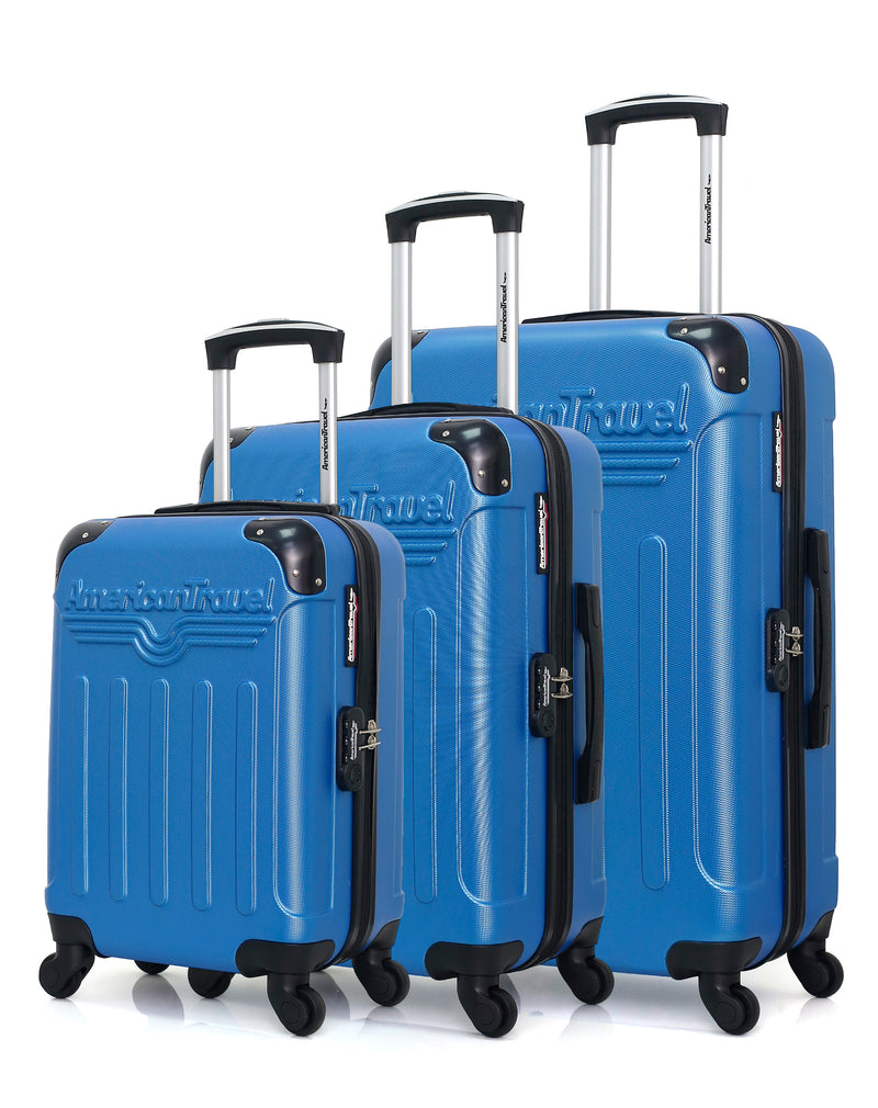 AMERICAN TRAVEL - Set de 3 Valises HARLEM-A 70 cm 4 Roues