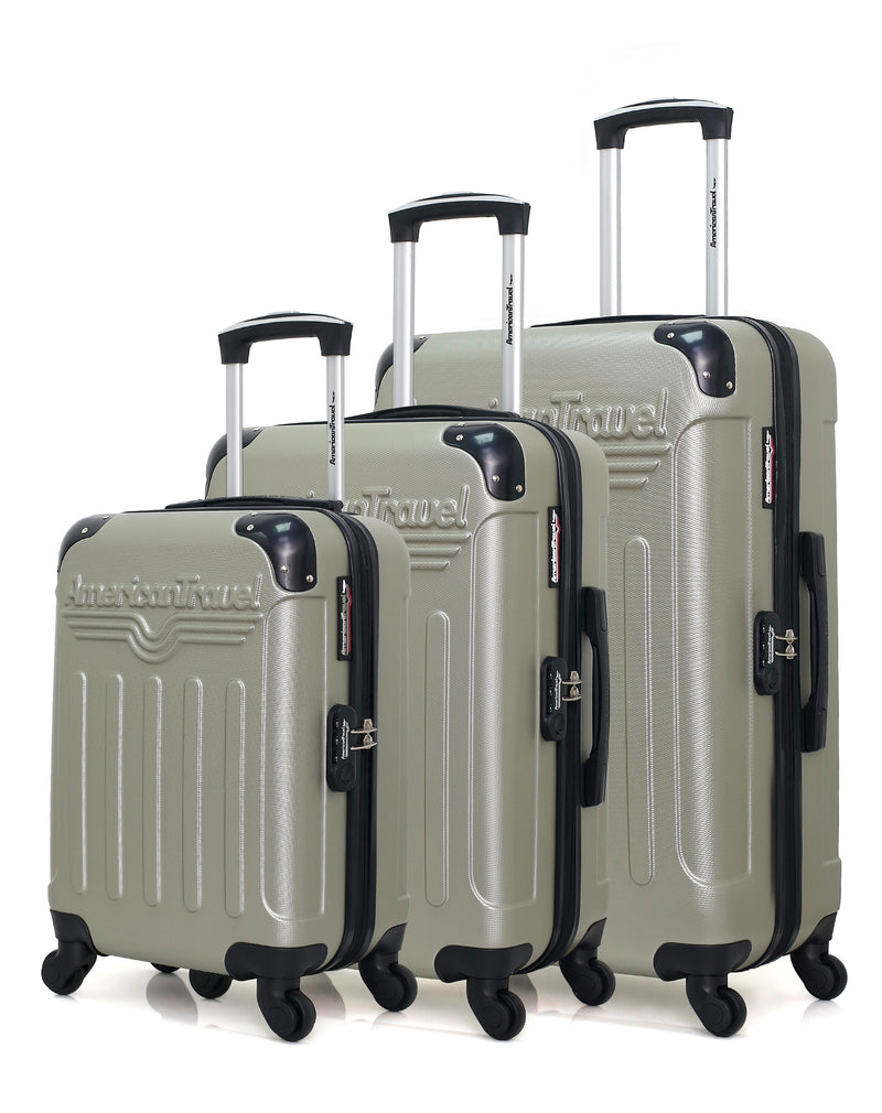 AMERICAN TRAVEL - Set de 3 Valises HARLEM-A 70 cm 4 Roues