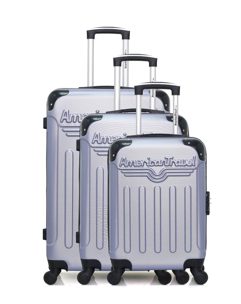 AMERICAN TRAVEL - Set de 3 Valises HARLEM-A 70 cm 4 Roues