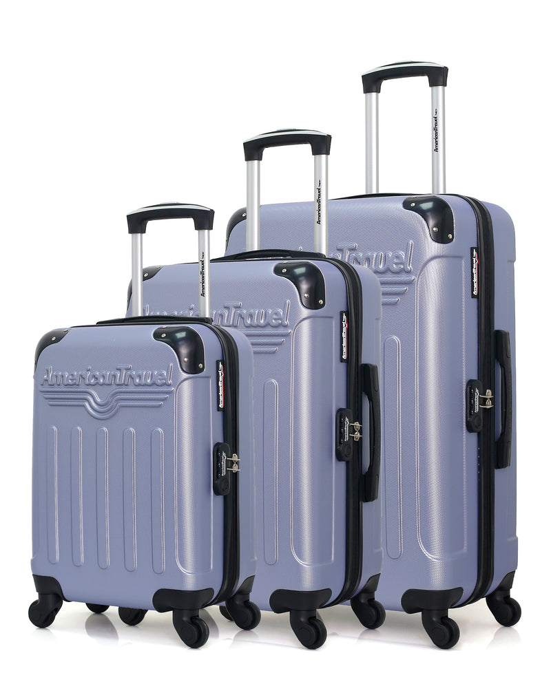 AMERICAN TRAVEL - Set de 3 Valises HARLEM-A 70 cm 4 Roues
