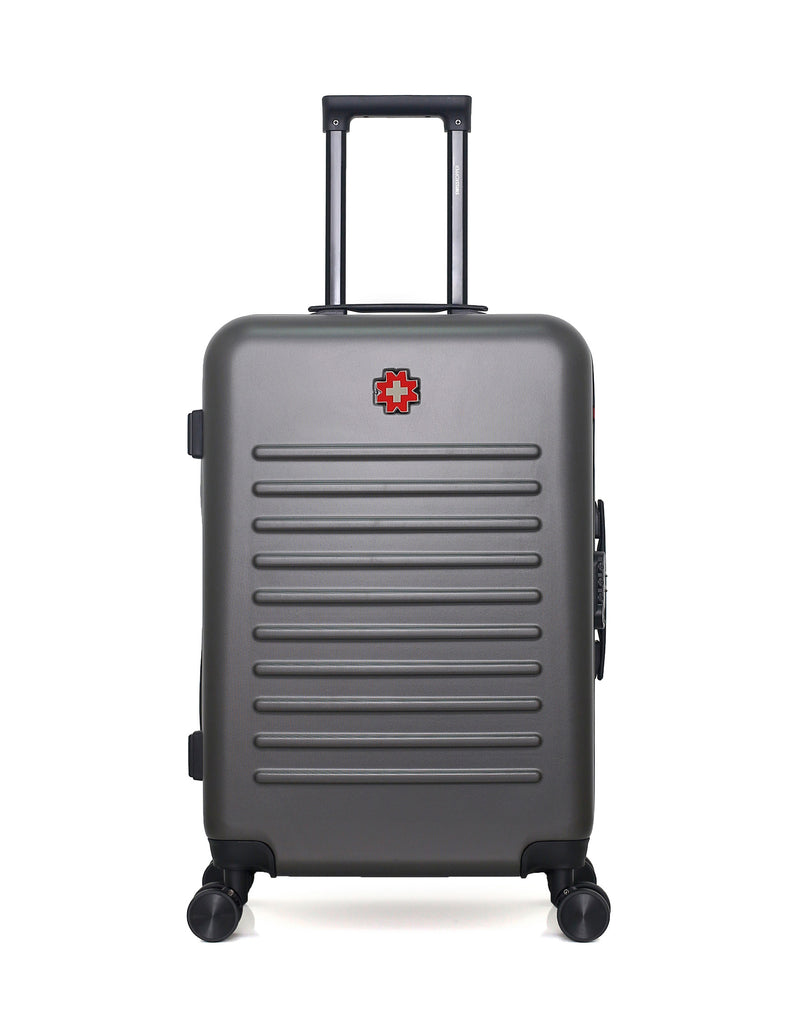 SWISS KOPPER - Lot de 4 - Valises grand format ZURICH, weekend WIL, cabine XXS RUTI et vanity AIGLE-K