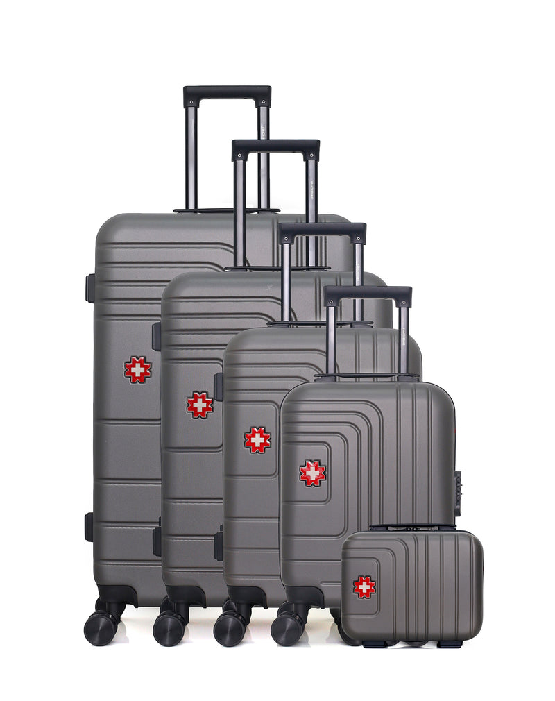SWISS KOPPER - Set de 5 Valises RUTI-U 75 cm 4 Roues