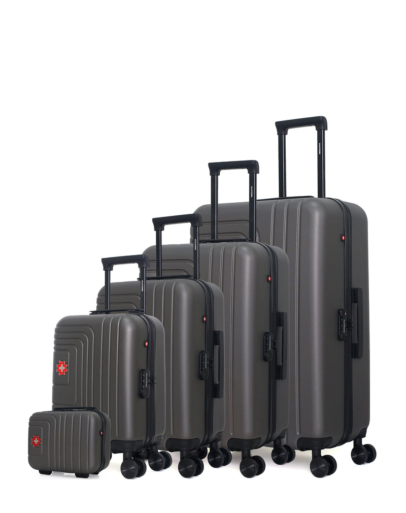 SWISS KOPPER - Set de 5 Valises RUTI-U 75 cm 4 Roues