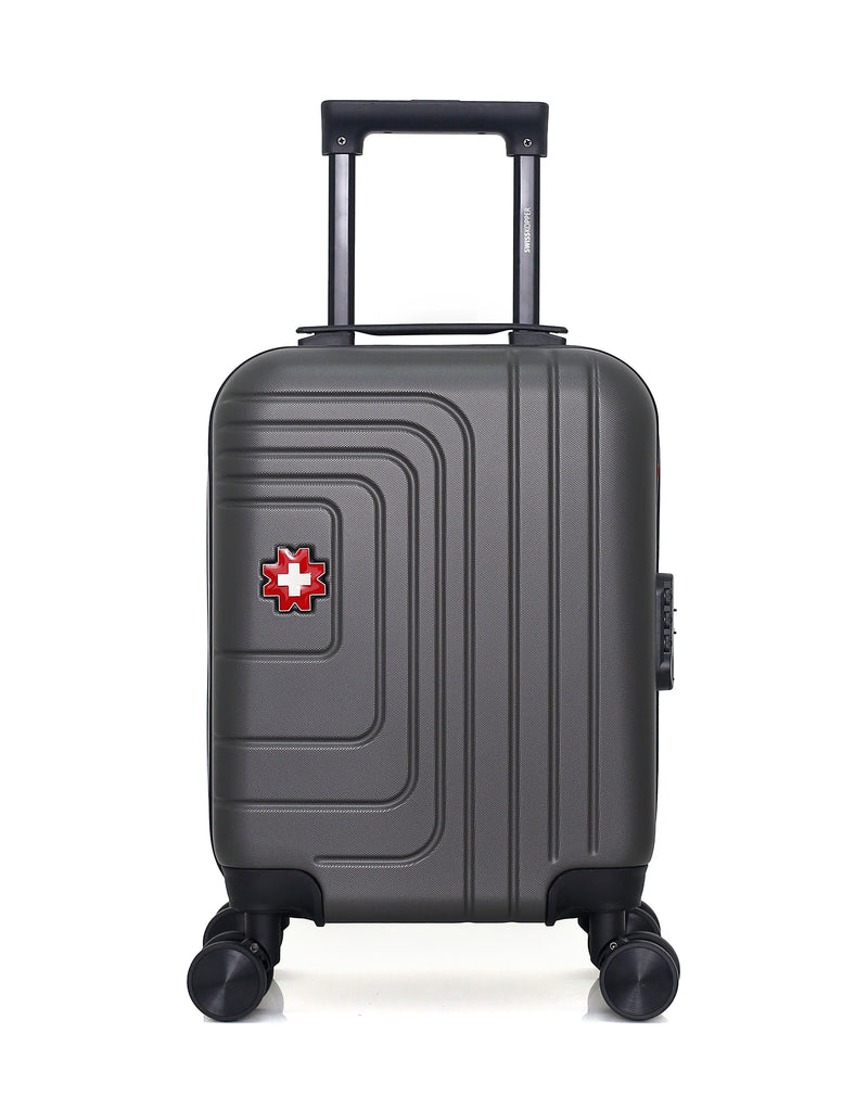 SWISS KOPPER - Lot de 4 - Valises grand format ZURICH, weekend WIL, cabine XXS RUTI et vanity AIGLE-K