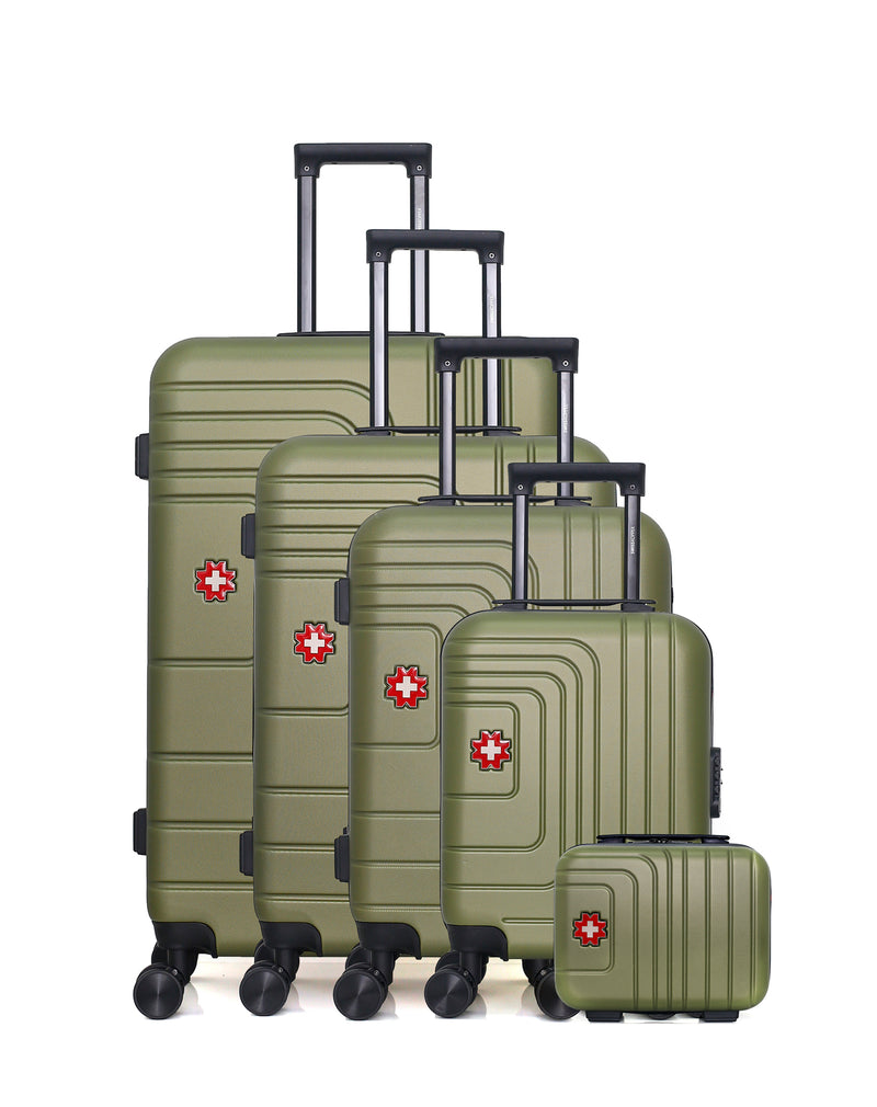 SWISS KOPPER - Set de 5 Valises RUTI-U 75 cm 4 Roues