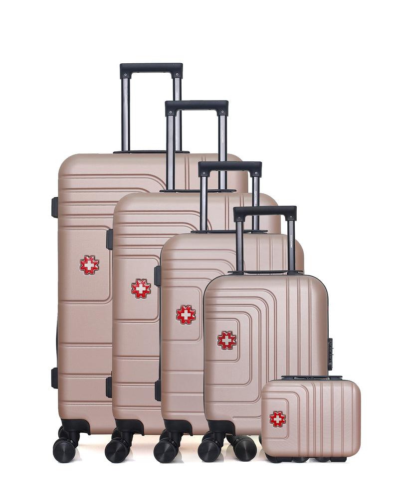 SWISS KOPPER - Set de 5 Valises RUTI-U 75 cm 4 Roues