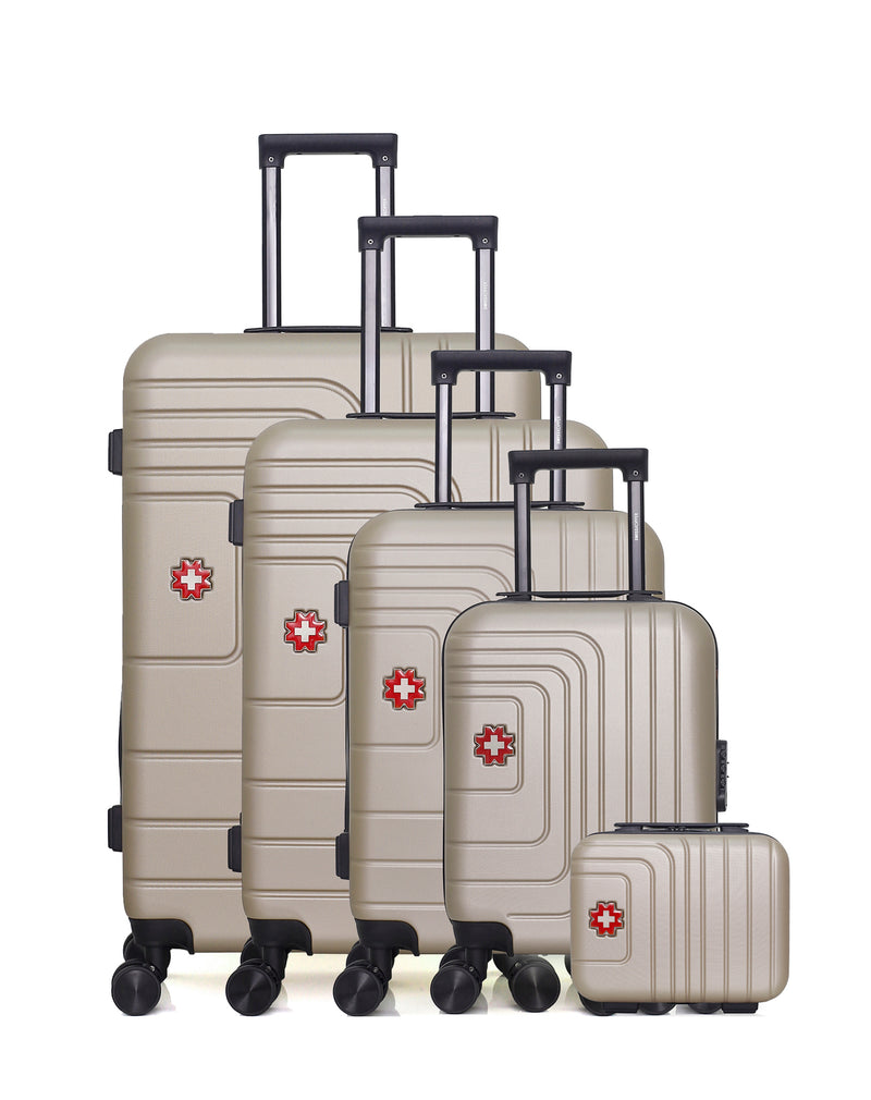 SWISS KOPPER - Set de 5 Valises RUTI-U 75 cm 4 Roues