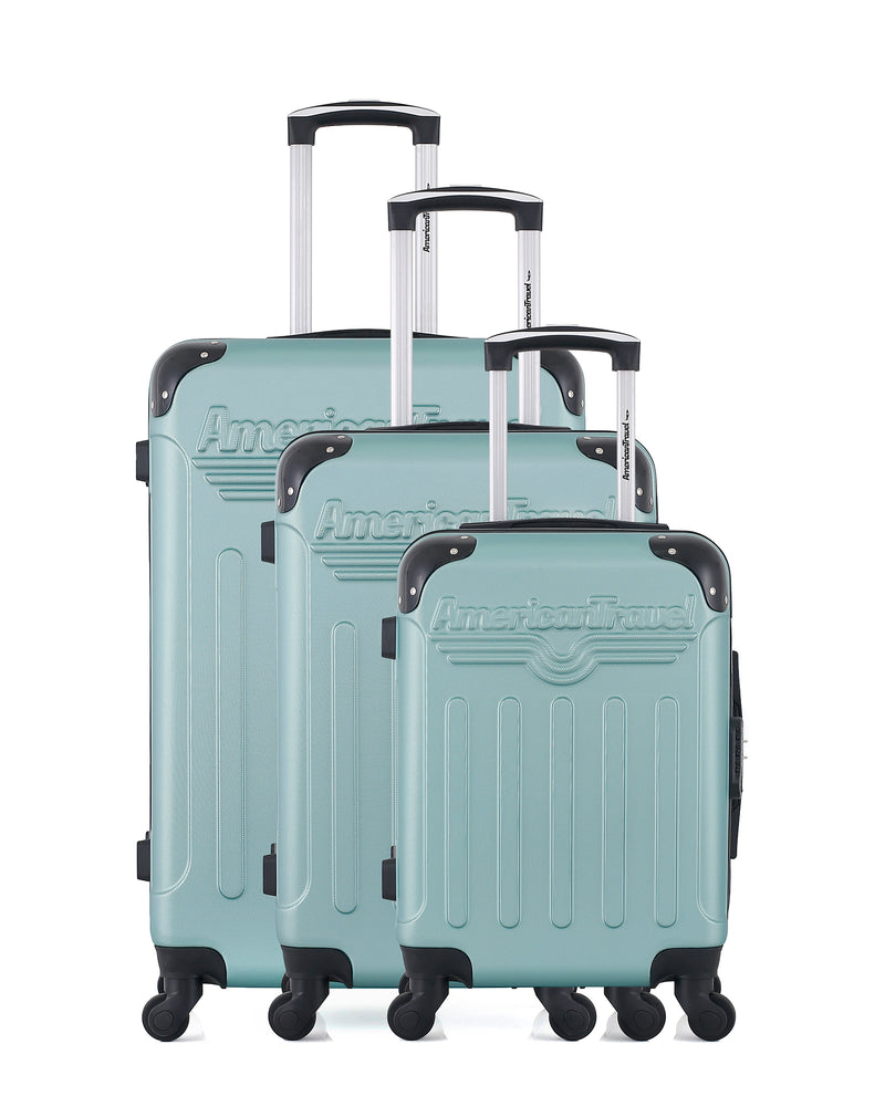 AMERICAN TRAVEL - Set de 3 Valises HARLEM-A 70 cm 4 Roues
