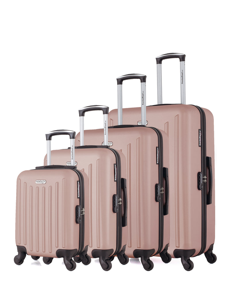 AMERICAN TRAVEL - Set de 4 Valises BROOKLYN-M 75 cm 4 Roues