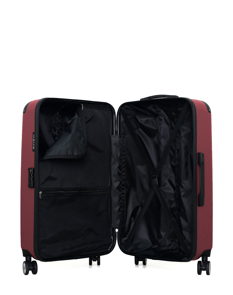 WAVE PARIS - Set de 3 Valises TAGE 75 cm 4 Roues