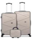 WAVE PARIS - Lot de 3 - Valises grand format, weekend et vanity AMAZONE