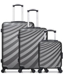 WAVE PARIS - Lot de 3 - Valises grand format, weekend et cabine XXS DANUBE