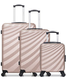 WAVE PARIS - Lot de 3 - Valises grand format, weekend et cabine XXS DANUBE