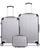 WAVE PARIS - Lot de 3 - Valises grand format, weekend et vanity TAGE