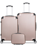 WAVE PARIS - Lot de 3 - Valises grand format, weekend et vanity TAGE