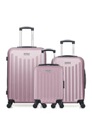 AMERICAN TRAVEL - Lot de 3 - Valises weekend, cabine et cabine XXS BROOKLYN