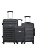 AMERICAN TRAVEL - Lot de 3 - Valises weekend, cabine et cabine XXS MEMPHIS