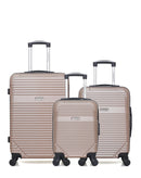 AMERICAN TRAVEL - Lot de 3 - Valises weekend, cabine et cabine XXS MEMPHIS
