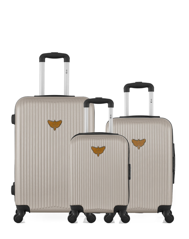 LPB LUGGAGE - Lot de 3 - Valise weekend, valise cabine et valise cabine XXS AGATA