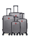 SWISS KOPPER - LOT DE 4 - Valise Grand Format, Valise Week-end, Valise Cabine et Valise Cabine XXS ZURICH