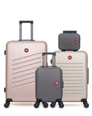 SWISS KOPPER  -  Lot de 4  -  Valises grand format ZURICH , weekend WIL , cabine XXS SPIEZ et vanity SPIEZ-K