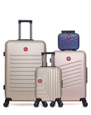 SWISS KOPPER - Lot de 4 - Valises grand format WIL, weekend ZURICH, cabine XXS RUTI et vanity ZURICH-K