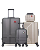 SWISS KOPPER - Lot de 4 - Valises grand format USTER, weekend RUTI, cabine XXS USTER et vanity USTER-K