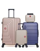 SWISS KOPPER - Lot de 4 - Valises grand format RUTI, weekend AIGLE, cabine XXS SPIEZ et vanity ZURICH-K