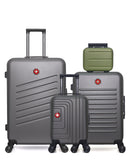 SWISS KOPPER - Lot de 4 - Valises grand format ZURICH, weekend WIL, cabine XXS RUTI et vanity AIGLE-K