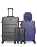 SWISS KOPPER - Lot de 4 - Valises grand format WIL, weekend SPIEZ, cabine XXS USTER et vanity RUTI-K