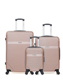 AMERICAN TRAVEL - Lot de 3 - Valises grand format, weekend et cabine XXS MEMPHIS