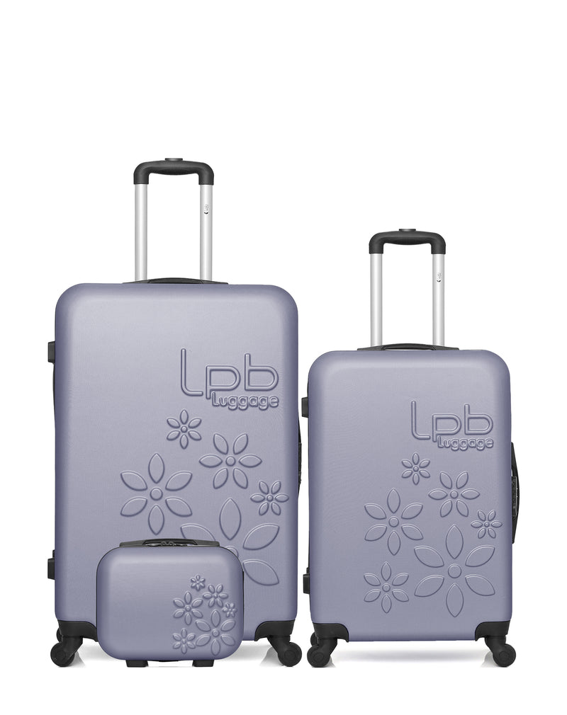 Lot de 3 - Valises grand format, weekend et vanity ELEONOR