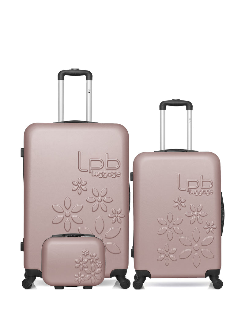Lot de 3 - Valises grand format, weekend et vanity ELEONOR