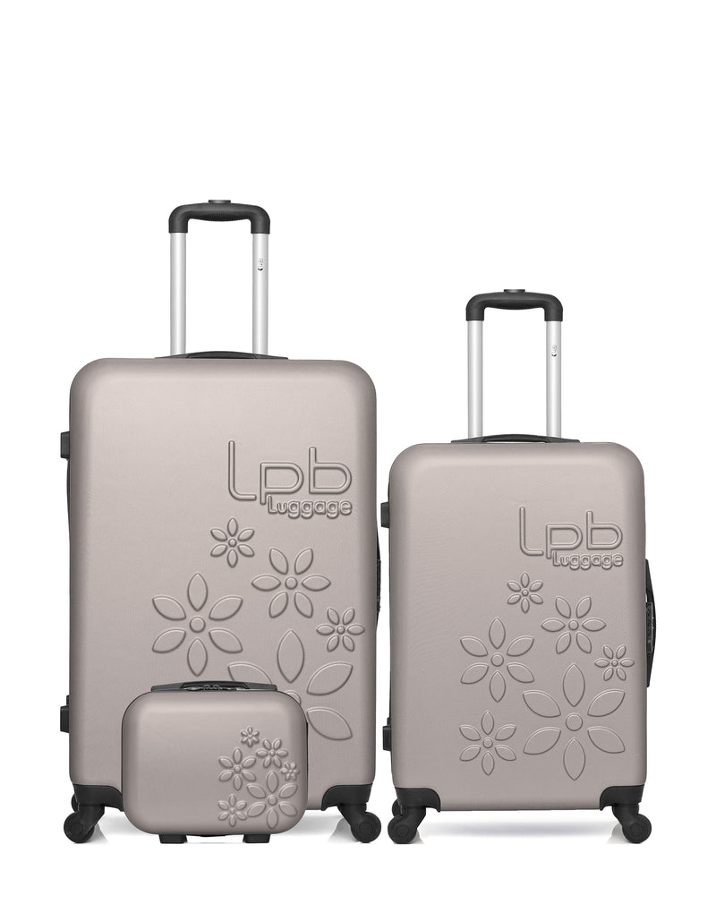 Lot de 3 - Valises grand format, weekend et vanity ELEONOR